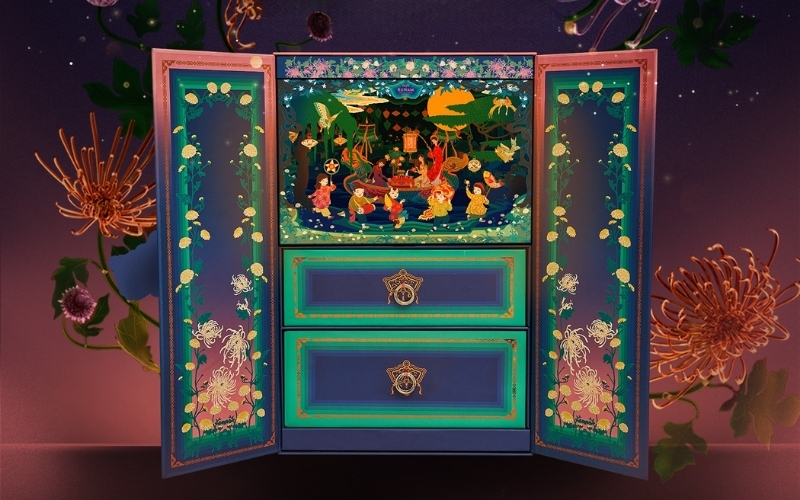 Hộp trung thu 3D dạng cánh bướm Hộp trung thu 3D dạng cánh bướm