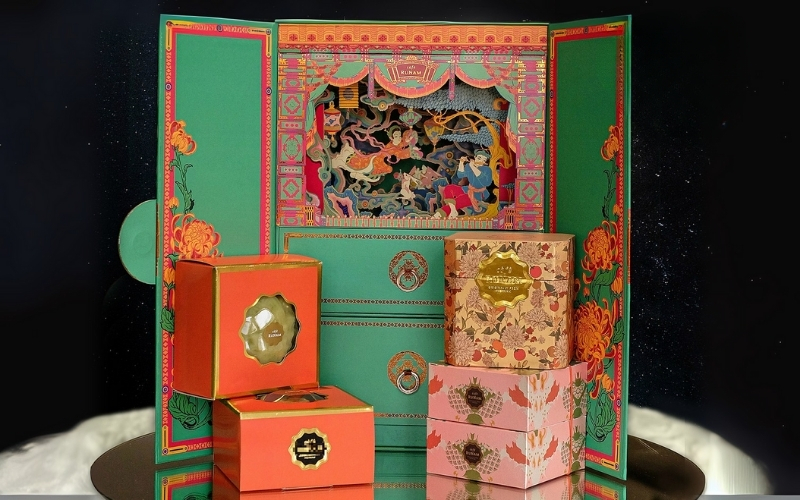 Hộp trung thu 3D dạng cánh bướm Hộp trung thu 3D dạng cánh bướm