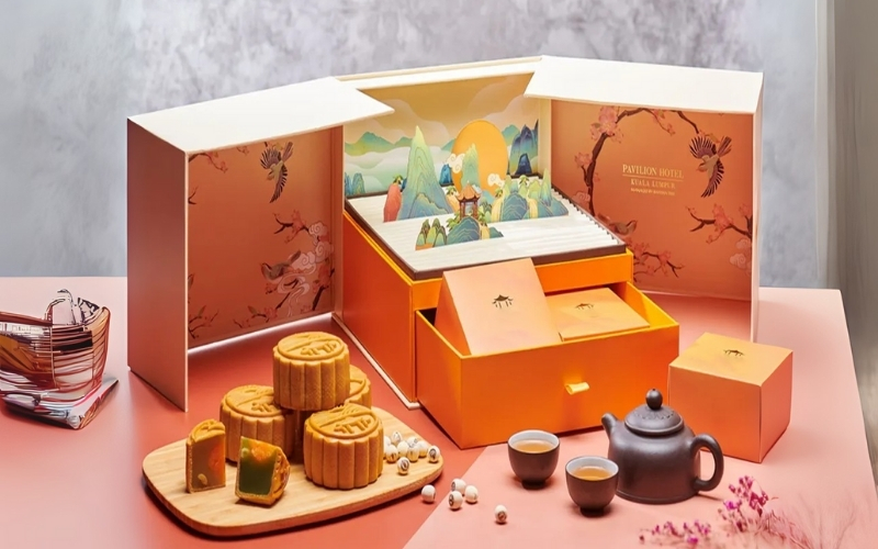 Hộp trung thu 3D dạng cánh bướm Hộp trung thu 3D dạng cánh bướm