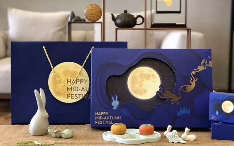 Hộp trung thu 3D dạng hộp nắp nam châm Hộp trung thu 3D dạng hộp nắp nam châm