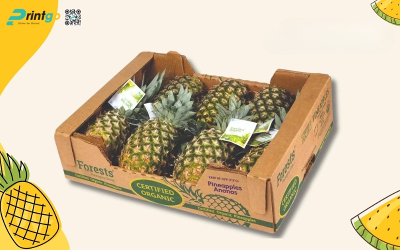 Mẫu in tem dứa xuất khẩu dán quả Mẫu in tem dứa xuất khẩu dán quả