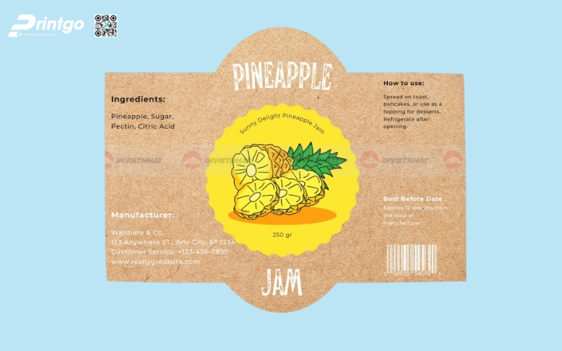 Các mẫu in tem dứa sấy khô - sấy dẻo Các mẫu in tem dứa sấy khô - sấy dẻo