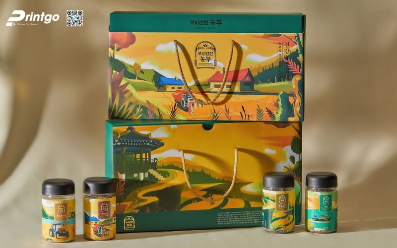 Bao bì đựng nông sản dạng hộp carton cao cấp Bao bì đựng nông sản dạng hộp carton cao cấp