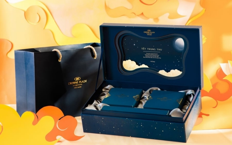 Hộp trung thu 3D dạng hộp nắp âm dương Hộp trung thu 3D dạng hộp nắp âm dương