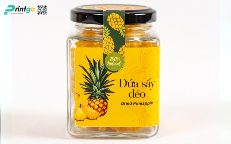 Các mẫu in tem dứa sấy khô - sấy dẻo Các mẫu in tem dứa sấy khô - sấy dẻo