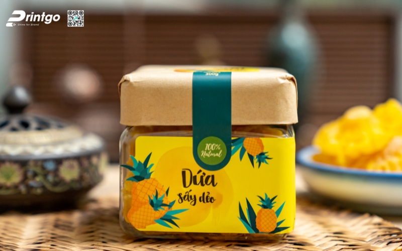 Các mẫu in tem dứa sấy khô - sấy dẻo Các mẫu in tem dứa sấy khô - sấy dẻo