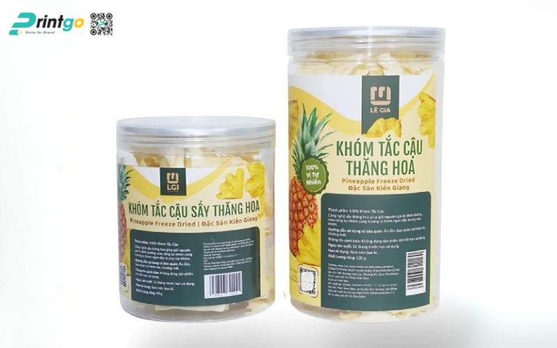 Các mẫu in tem dứa sấy khô - sấy dẻo Các mẫu in tem dứa sấy khô - sấy dẻo