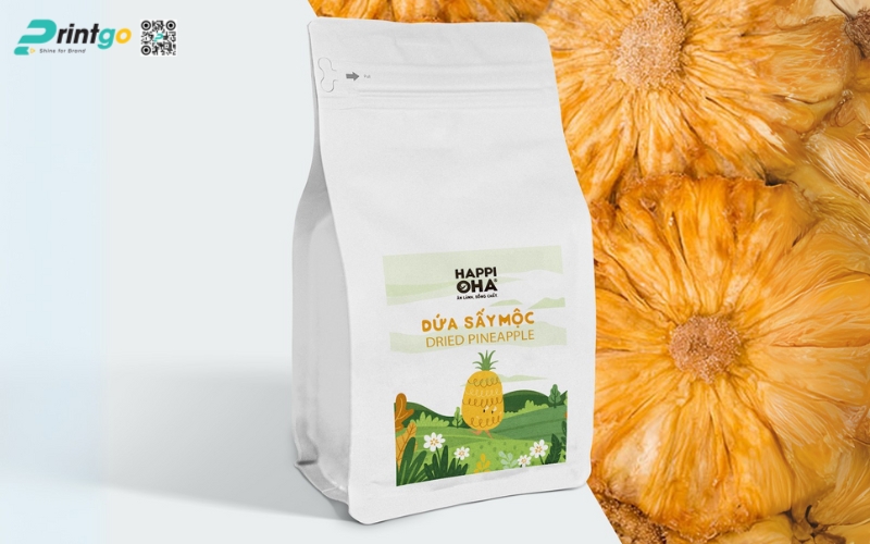 Các mẫu in tem dứa sấy khô - sấy dẻo Các mẫu in tem dứa sấy khô - sấy dẻo