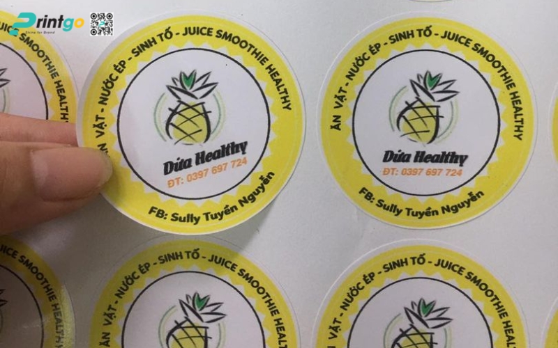 Mẫu in tem dứa xuất khẩu dán quả Mẫu in tem dứa xuất khẩu dán quả