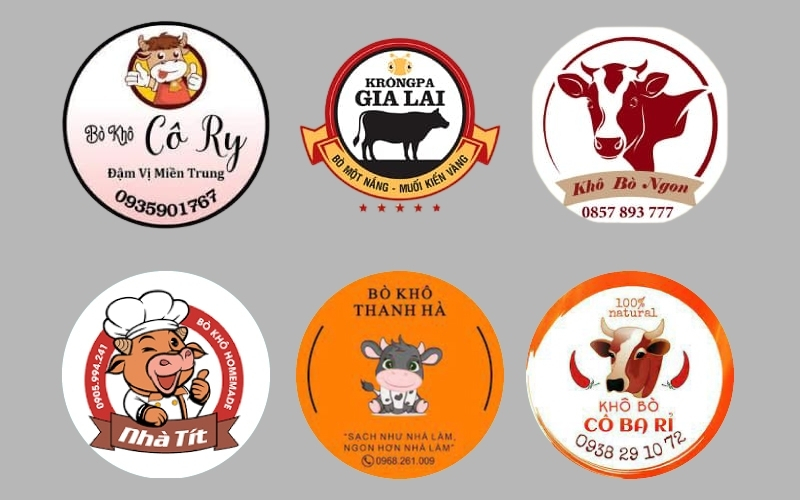 Mẫu tem thịt sấy cá nhân hoá Mẫu tem thịt sấy cá nhân hoá