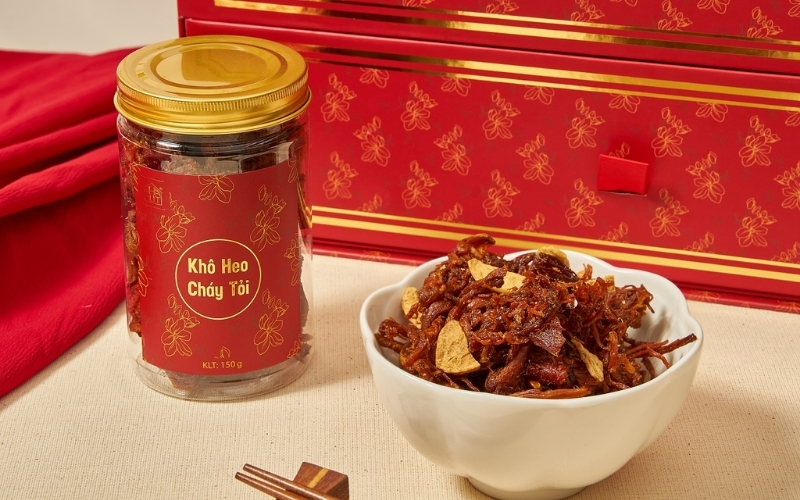 Mẫu tem nhãn bò khô thiết kế tối giản Mẫu tem nhãn bò khô thiết kế tối giản