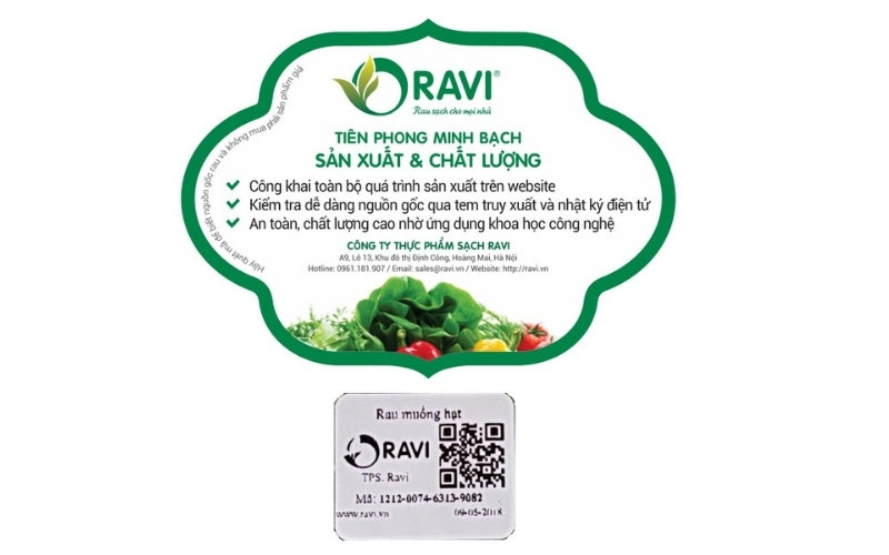 Tem nhãn rau củ dạng tem truy xuất nguồn gốc Tem nhãn rau củ dạng tem truy xuất nguồn gốc