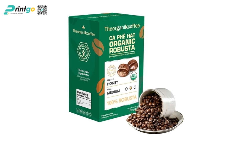 Mẫu in bao bì cafe đẹp dạng hạt Mẫu in bao bì cafe đẹp dạng hạt