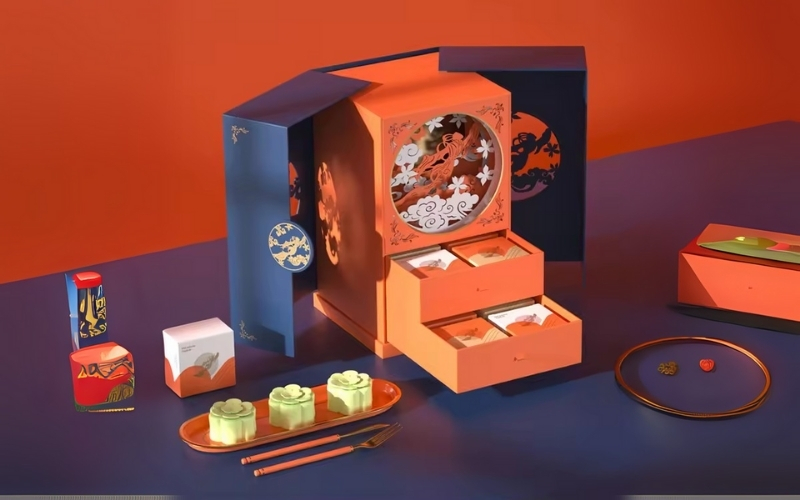 Hộp trung thu 3D dạng cánh bướm Hộp trung thu 3D dạng cánh bướm