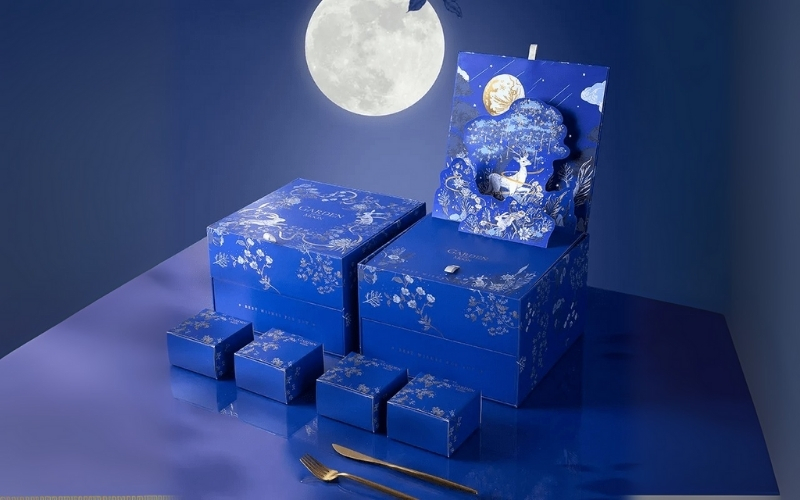 Hộp trung thu 3D dạng hộp nắp nam châm Hộp trung thu 3D dạng hộp nắp nam châm