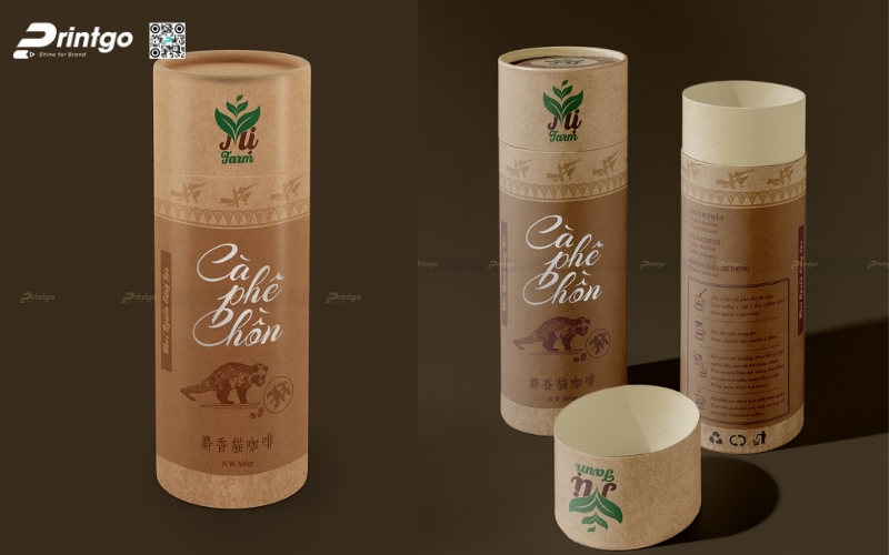 Mẫu thiết kế bao bì cafe đẹp dạng cà phê chồn Mẫu thiết kế bao bì cafe đẹp dạng cà phê chồn