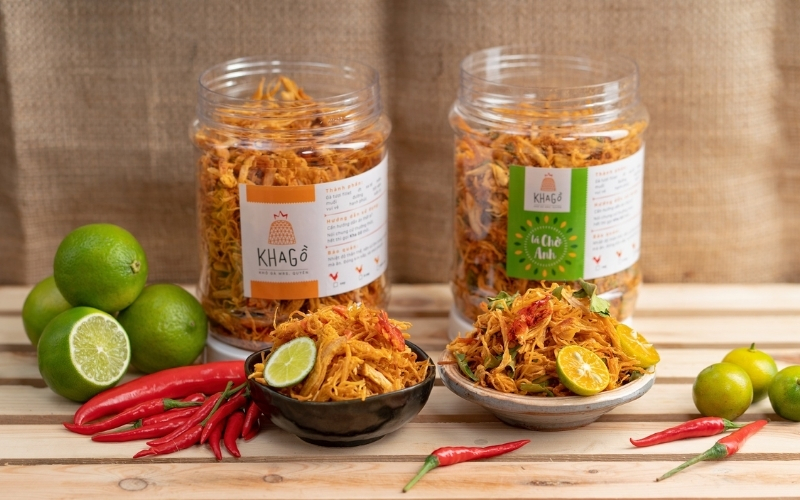 Mẫu tem nhãn bò khô thiết kế tối giản Mẫu tem nhãn bò khô thiết kế tối giản