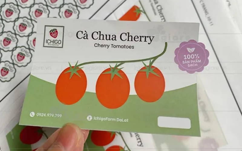 Tem nhãn rau củ dạng thương hiệu cá nhân Tem nhãn rau củ dạng thương hiệu cá nhân