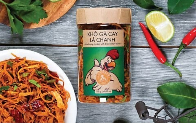 Mẫu tem nhãn bò khô thiết kế tối giản Mẫu tem nhãn bò khô thiết kế tối giản