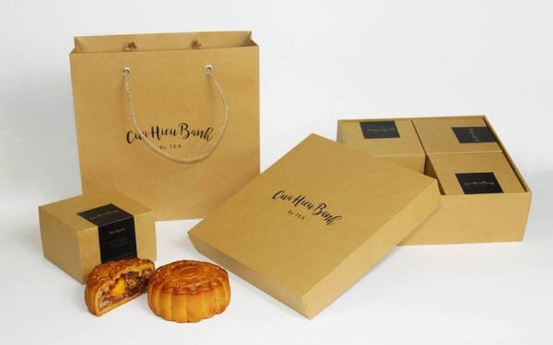 Túi giấy đựng bánh trung thu Kraft Túi giấy đựng bánh trung thu Kraft
