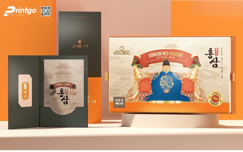 Mẫu in hộp sâm nam châm hiện đại Mẫu in hộp sâm nam châm hiện đại