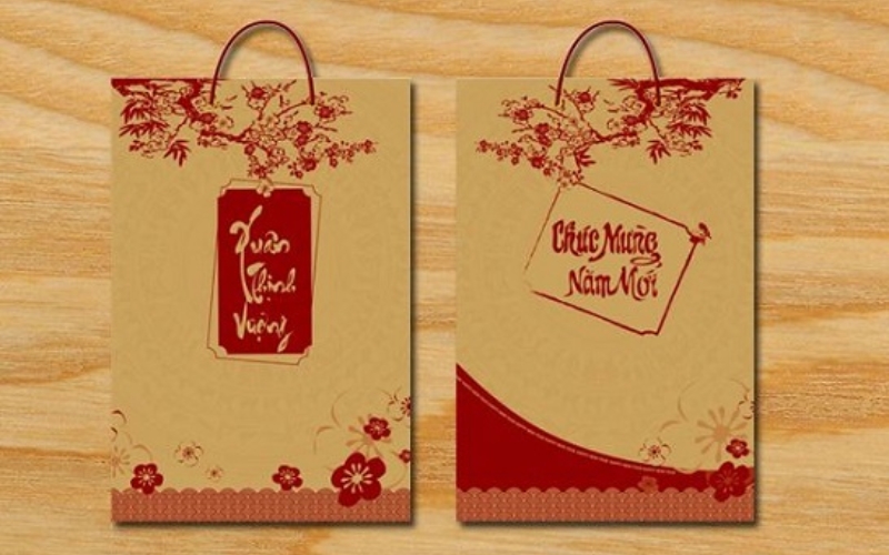 Túi giấy đựng bánh trung thu Kraft Túi giấy đựng bánh trung thu Kraft