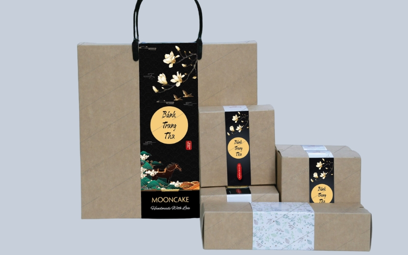 Túi giấy đựng bánh trung thu Kraft Túi giấy đựng bánh trung thu Kraft