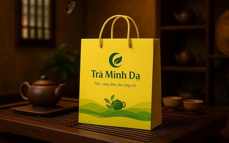 Mẫu in túi đựng hộp trà cao cấp Ivory, Couche, Duplex Mẫu in túi đựng hộp trà cao cấp Ivory, Couche, Duplex