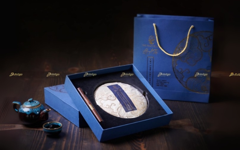 Mẫu in túi đựng hộp trà cao cấp Ivory, Couche, Duplex Mẫu in túi đựng hộp trà cao cấp Ivory, Couche, Duplex