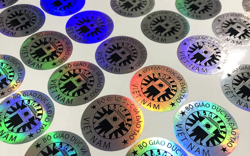 Mẫu tem chống hàng giả Hologram thông thường Mẫu tem chống hàng giả Hologram thông thường