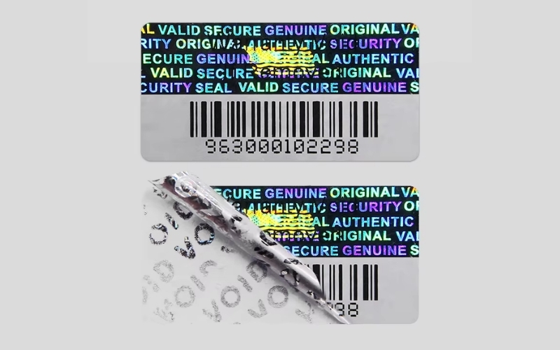 Mẫu tem chống giả 7 màu Hologram niêm phong Mẫu tem chống giả 7 màu Hologram niêm phong