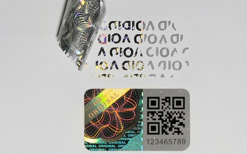 Mẫu tem chống giả 7 màu Hologram niêm phong Mẫu tem chống giả 7 màu Hologram niêm phong