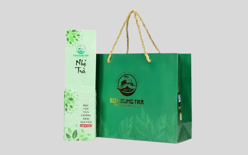 Mẫu in túi đựng hộp trà cao cấp Ivory, Couche, Duplex Mẫu in túi đựng hộp trà cao cấp Ivory, Couche, Duplex