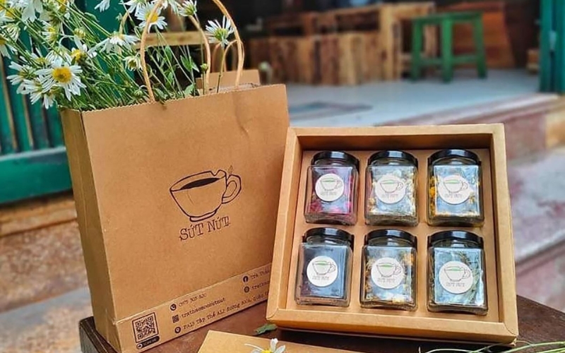 Mẫu in túi đựng trà Kraft Mẫu in túi đựng trà Kraft