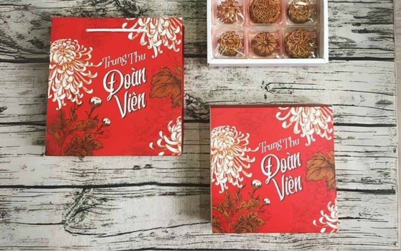 Túi đựng bánh trung thu bằng giấy ivory Túi đựng bánh trung thu bằng giấy ivory