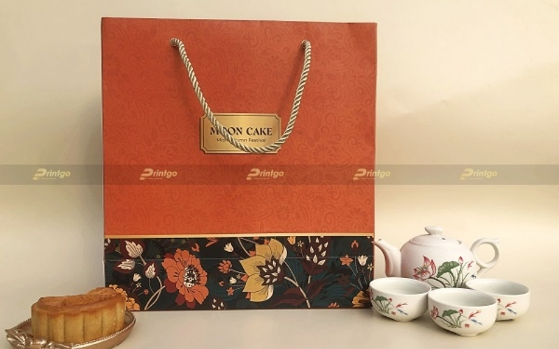 Túi đựng bánh trung thu bằng giấy ivory Túi đựng bánh trung thu bằng giấy ivory