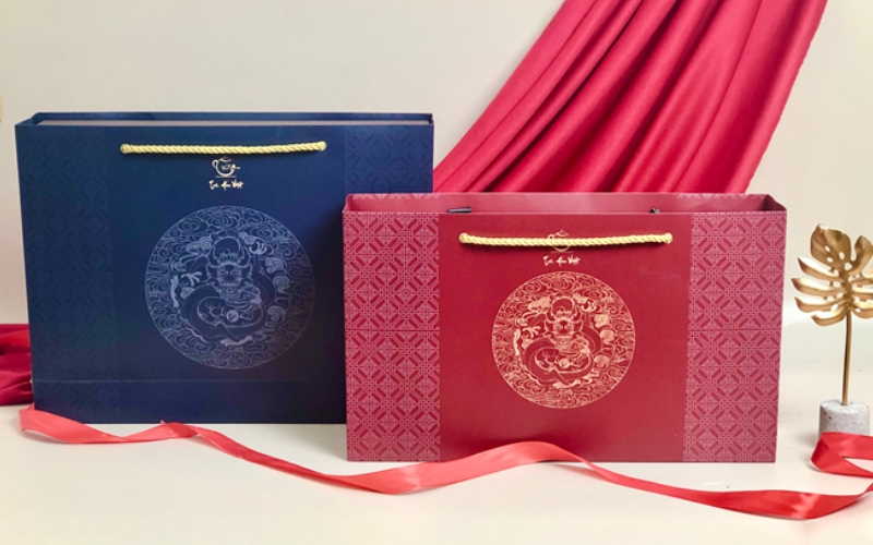 Mẫu in túi đựng hộp trà cao cấp Ivory, Couche, Duplex Mẫu in túi đựng hộp trà cao cấp Ivory, Couche, Duplex