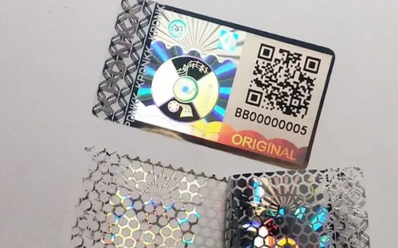 Mẫu tem chống giả 7 màu Hologram niêm phong Mẫu tem chống giả 7 màu Hologram niêm phong