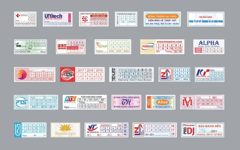 Tem niêm phong hộp đựng nông sản dạng Tem niêm phong hộp đựng nông sản dạng