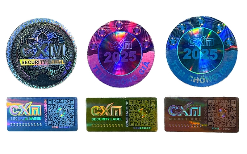 Mẫu tem chống hàng giả Hologram thông thường Mẫu tem chống hàng giả Hologram thông thường
