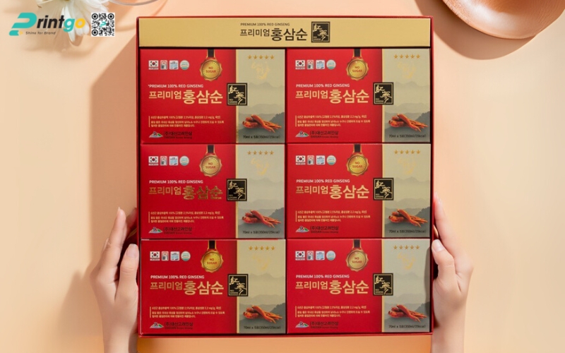 Mẫu in hộp sâm cứng âm dương cổ điển Mẫu in hộp sâm cứng âm dương cổ điển