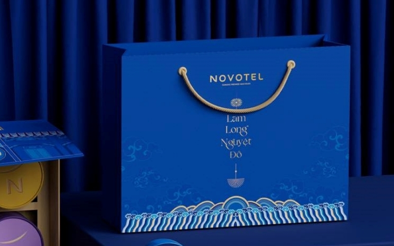 Túi đựng bánh trung thu bằng giấy ivory Túi đựng bánh trung thu bằng giấy ivory