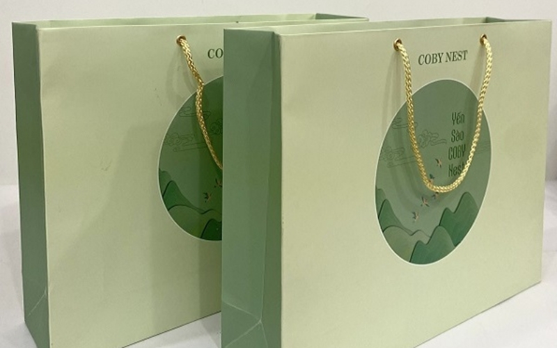 Túi đựng bánh trung thu bằng giấy ivory Túi đựng bánh trung thu bằng giấy ivory