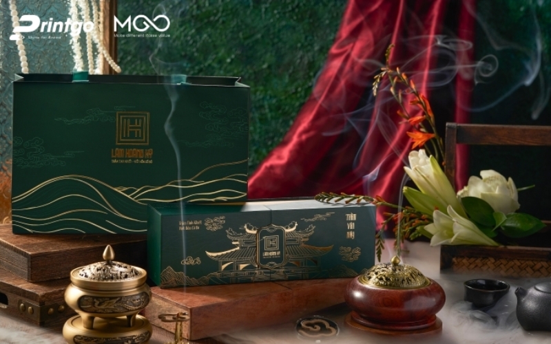 Mẫu in túi đựng hộp trà cao cấp Ivory, Couche, Duplex Mẫu in túi đựng hộp trà cao cấp Ivory, Couche, Duplex