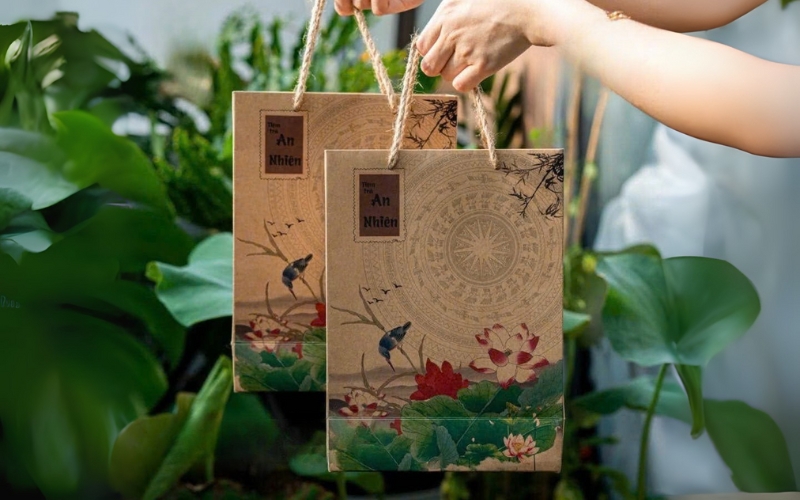 Mẫu in túi đựng trà Kraft Mẫu in túi đựng trà Kraft