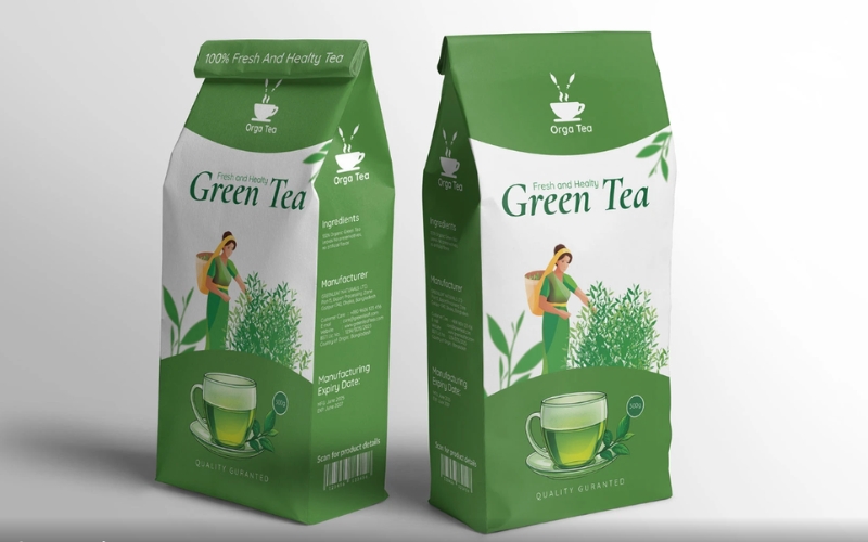 Mẫu in túi đựng trà Zipper Mẫu in túi đựng trà Zipper