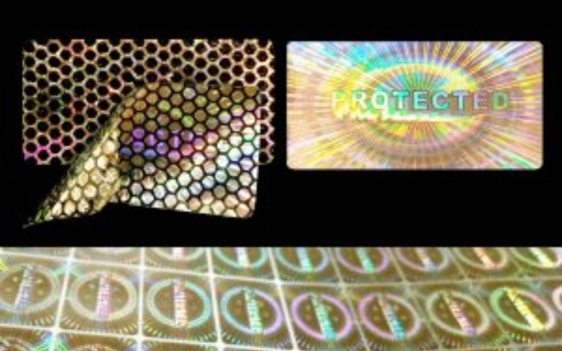 Mẫu tem chống giả 7 màu Hologram niêm phong Mẫu tem chống giả 7 màu Hologram niêm phong