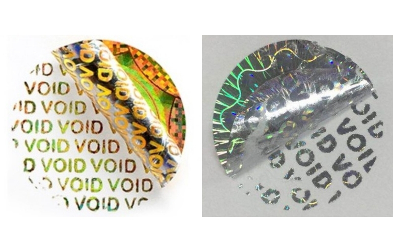 Mẫu tem chống giả 7 màu Hologram niêm phong Mẫu tem chống giả 7 màu Hologram niêm phong