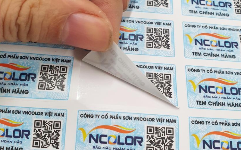 Chất liệu tem chống giả QR code Chất liệu tem chống giả QR code