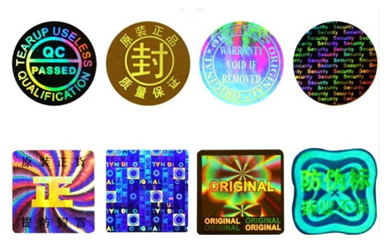 Mẫu tem chống hàng giả Hologram thông thường Mẫu tem chống hàng giả Hologram thông thường